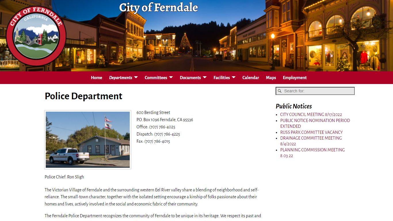 Police Department – City of Ferndale