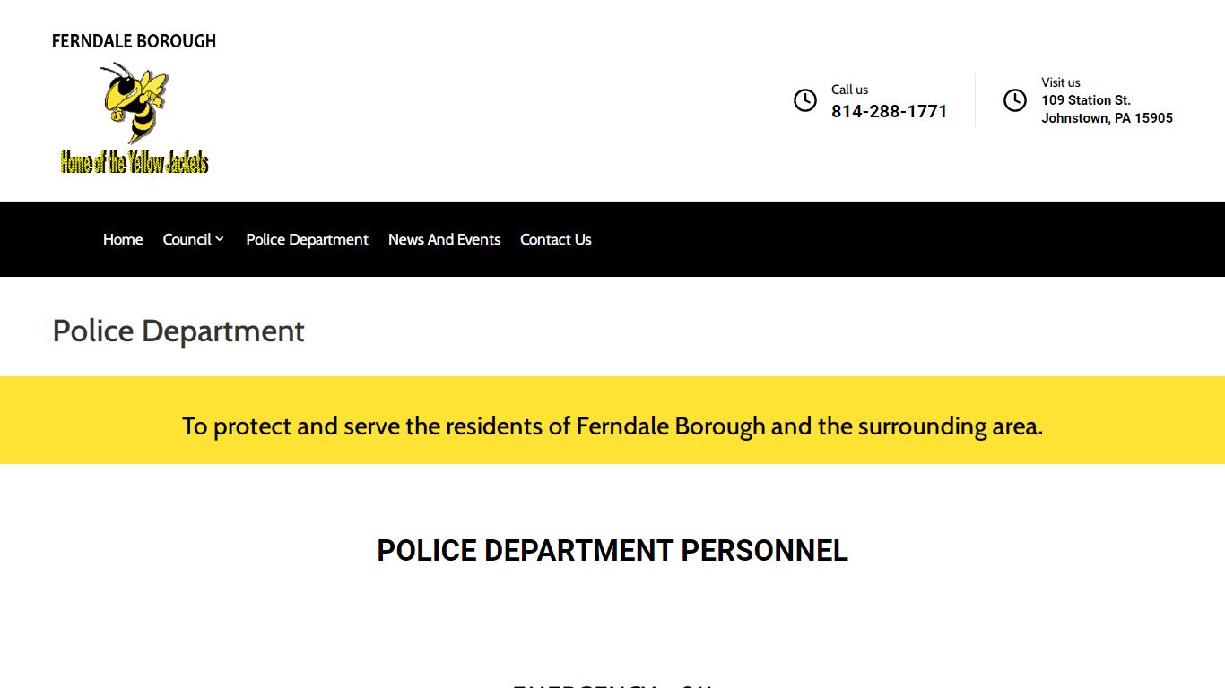 Police Department – Borough of Ferndale