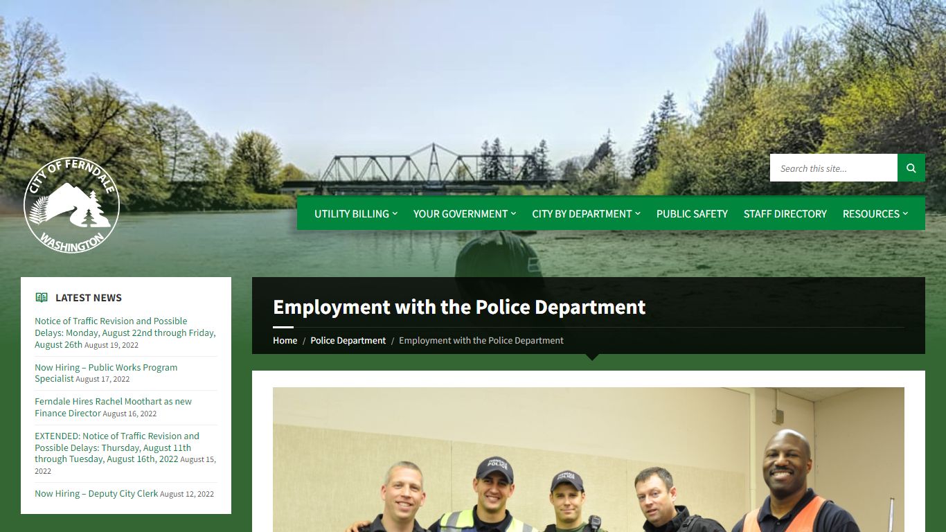 Employment with the Police Department | City of Ferndale